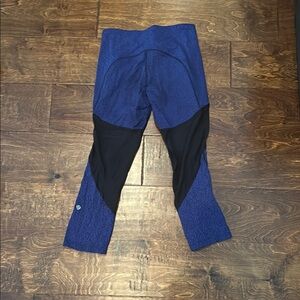 Blue and Black Lululemon Athletic Leggings